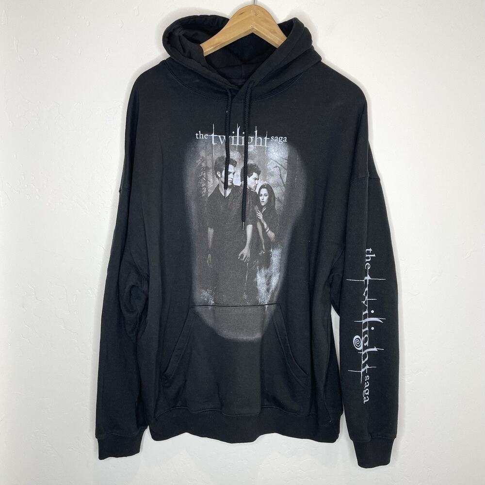 The Twilight Saga Pullover Hoodie Character Graphics Unisex XL Black Mens Womens
